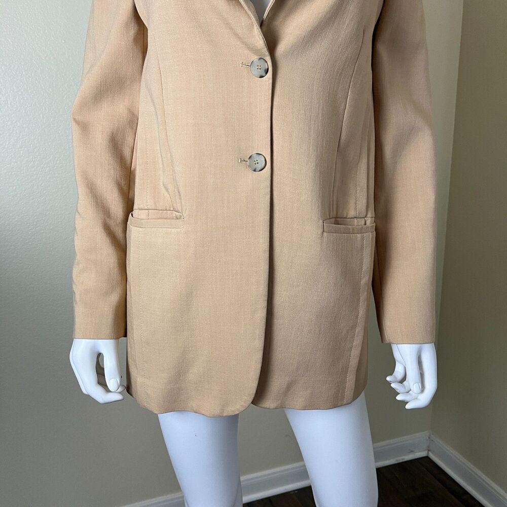 Zara Womens Size XS Beige Oversized Double Breasted Blazer NEW Minimalist Office - Picture 8 of 14